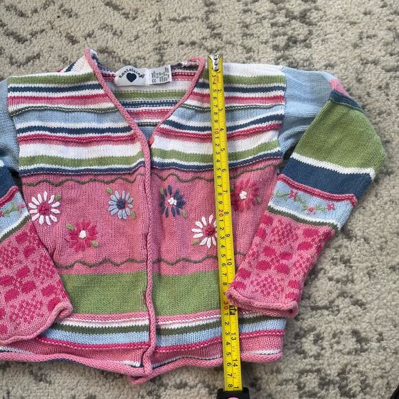 Vtg Girls Hartstrings Sweater Cardigan 5/6 - Picture 6 of 7